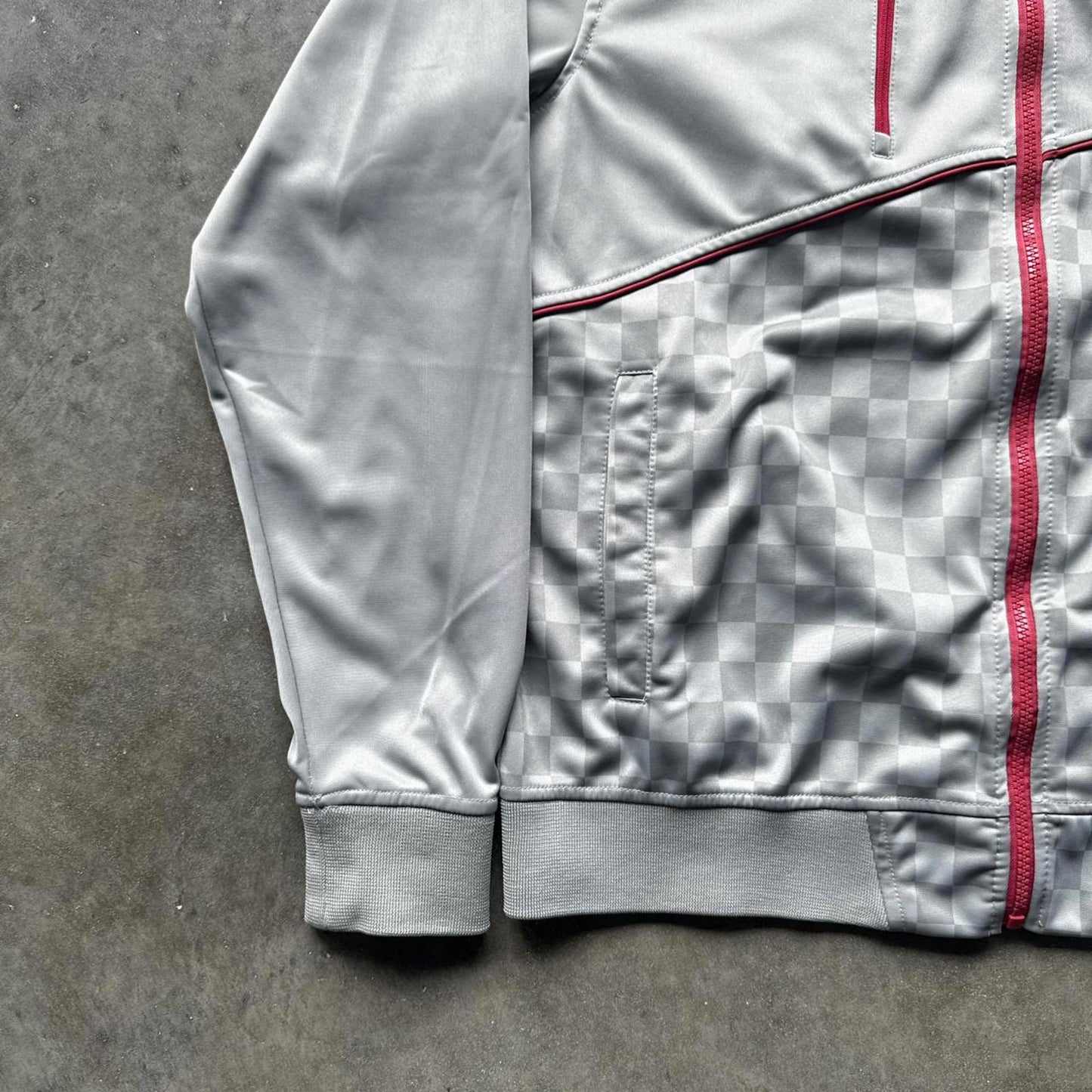Zip Up Y2K Checkers Miami Heat Full Zip Up Metalic Jacket [COPY]