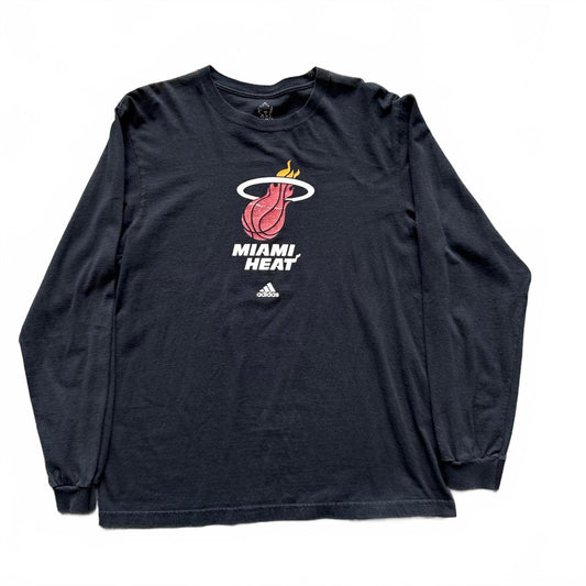 Miami Heat Adidas Black Long Sleeve T-Shirt  [COPY]