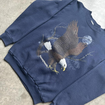 Tultex 1990 Nature Crewneck With Eagle Crewneck Sweatshirt [COPY]
