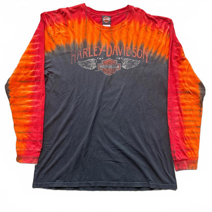 Harley Davidson Tie Dye Long Sleeve Y2k 2008 T-Shirt  [COPY]