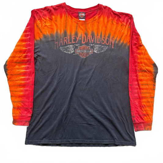 Harley Davidson Tie Dye Long Sleeve Y2k 2008 T-Shirt  [COPY]