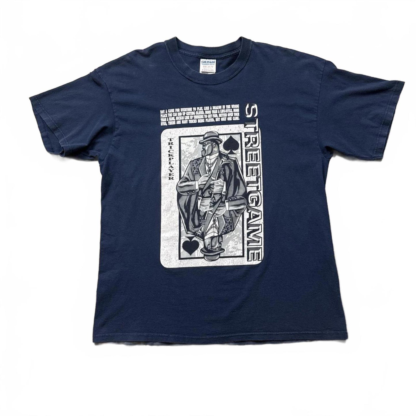 Street Game Tultex 1990s Video Game Blue Graphic T-Shirt [COPY]