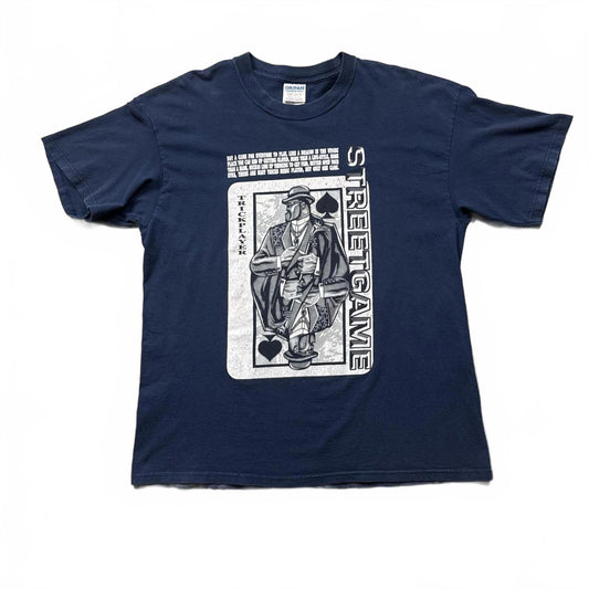 Street Game Tultex 1990s Video Game Blue Graphic T-Shirt [COPY]