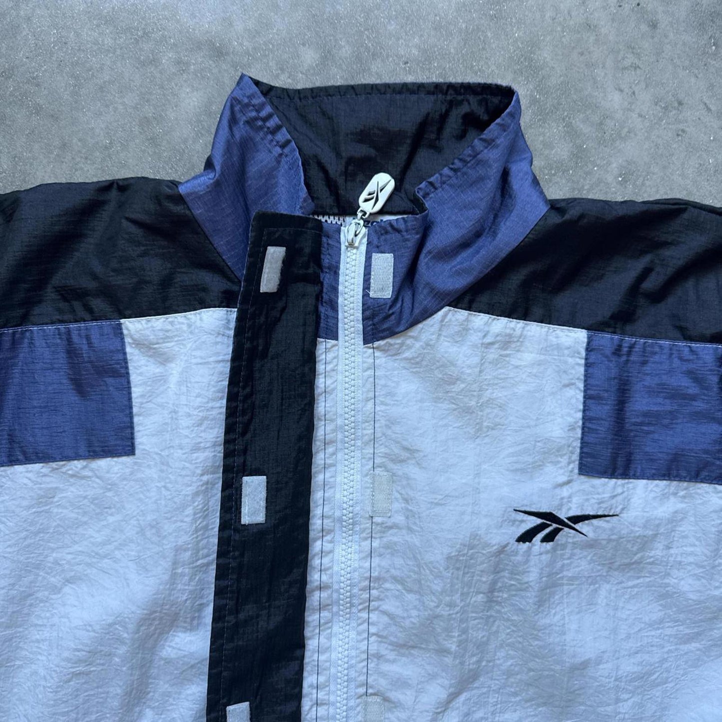 Reebok Windbreaker Mesh Full Zip Up Jacket Adjustable Waist [COPY]