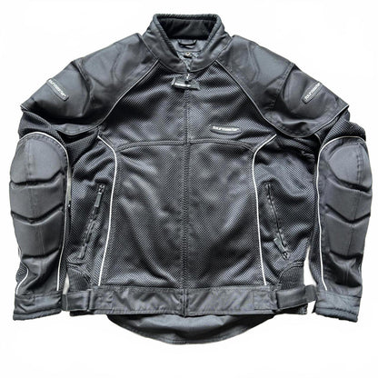 Opium Black Tactical Biker Mesh Jacket With Secret Pockets [COPY]