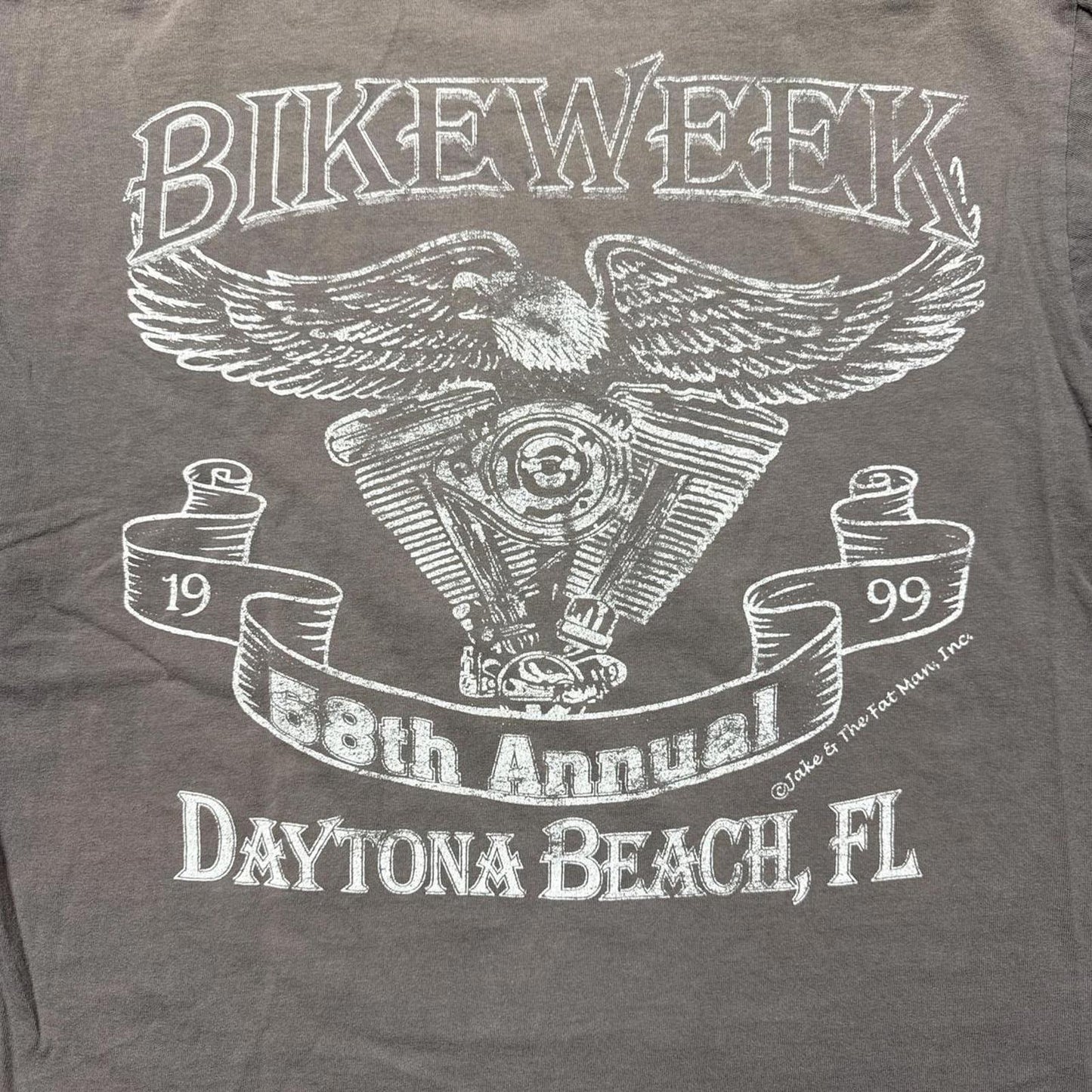 Daytona 1999 Bike Week Motorcyle Faded 90's T-Shirt  [COPY]