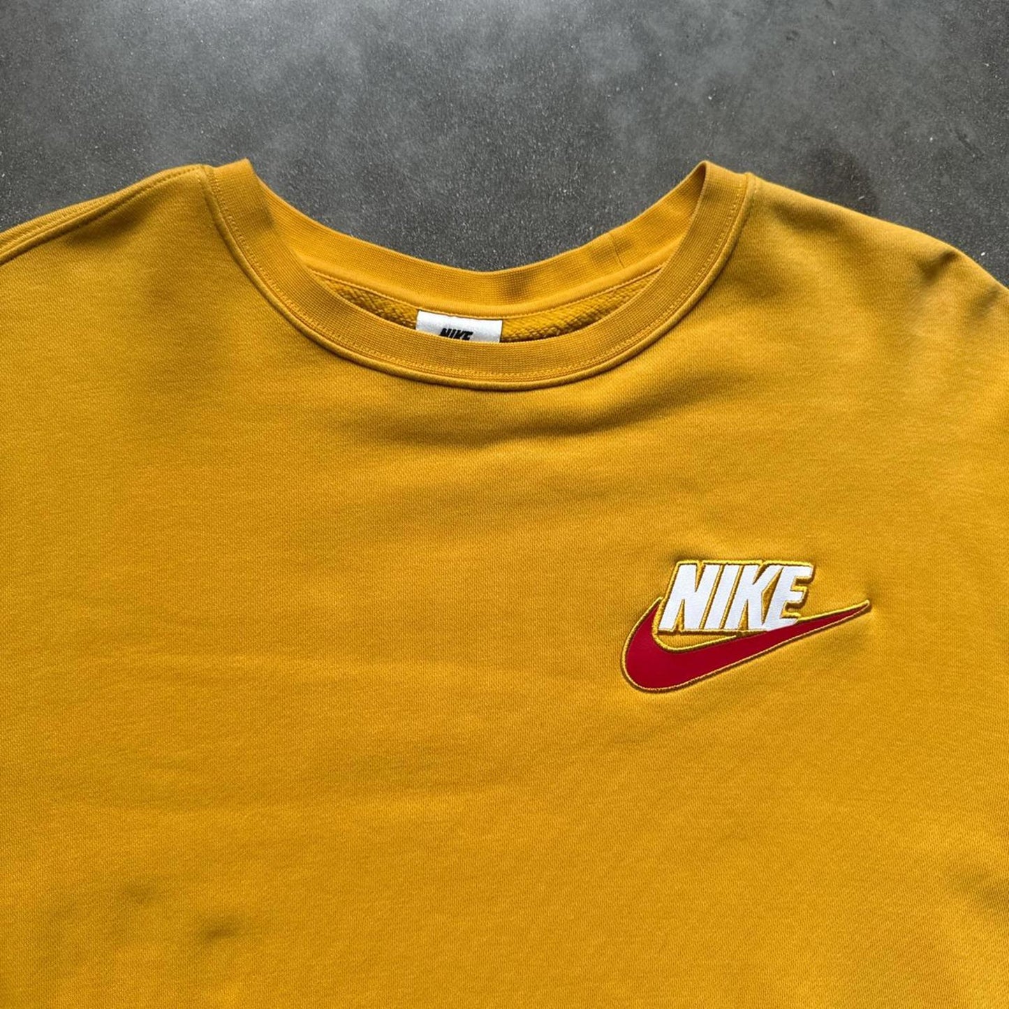 Supreme X Nike Mustard Sleeve Logo Crewneck Sweatshirt  [COPY]