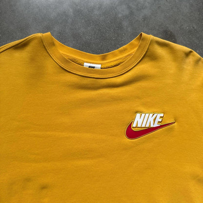 Supreme X Nike Mustard Sleeve Logo Crewneck Sweatshirt  [COPY]